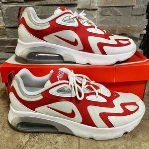 Nike Air Max 200 Men's Running Shoes Size 13 Red White  AQ2568-100
